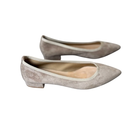 Mi.iM Luna Pointed Ballet Flat Leather Suede 8.5 Tan Neutral Casual Office Shoes - Picture 4 of 10